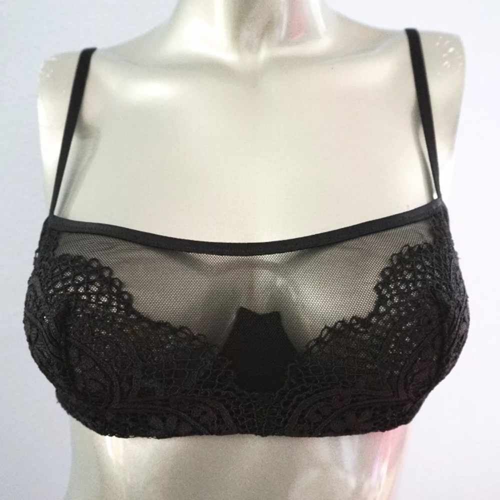 🪞 NEW Victorias Secret mesh lace underwire Bralette bra top size small